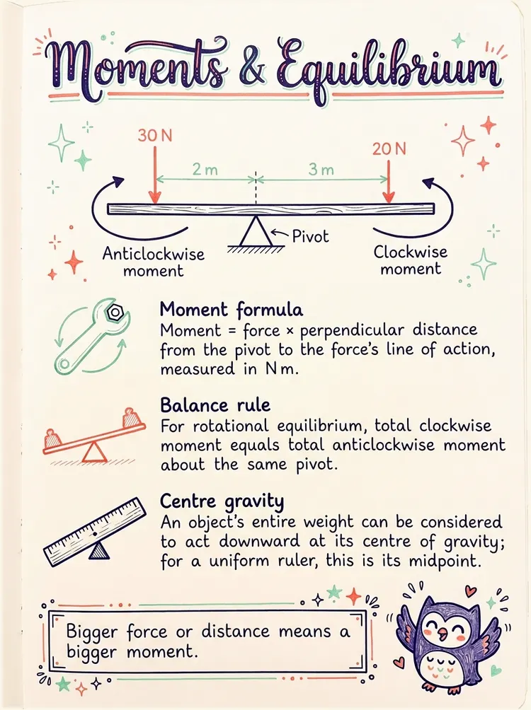 Turning Effects of Forces: Moments & Equilibrium — Study Notes