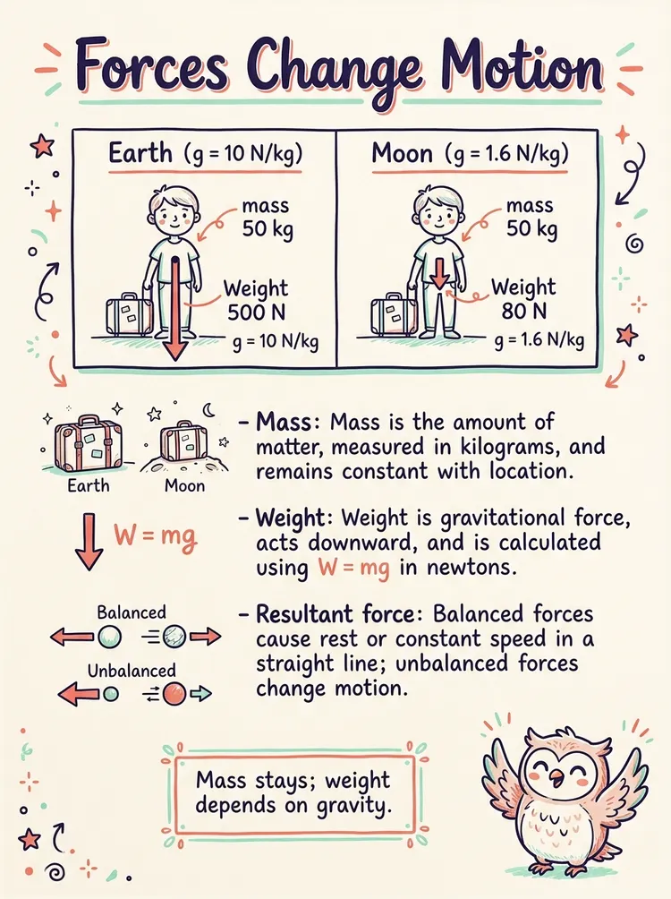 Dynamics: Forces, Mass, Weight, and Newton's Laws — Study Notes