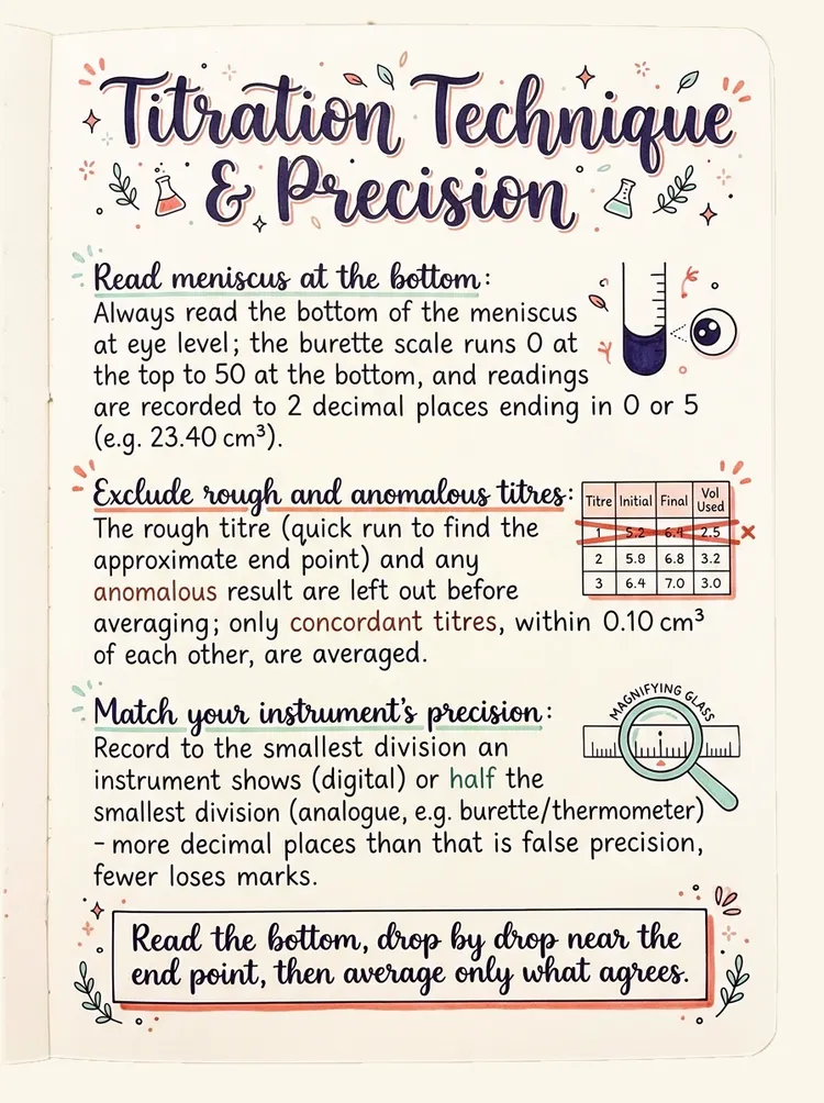 Titration Technique & Precision — study notes