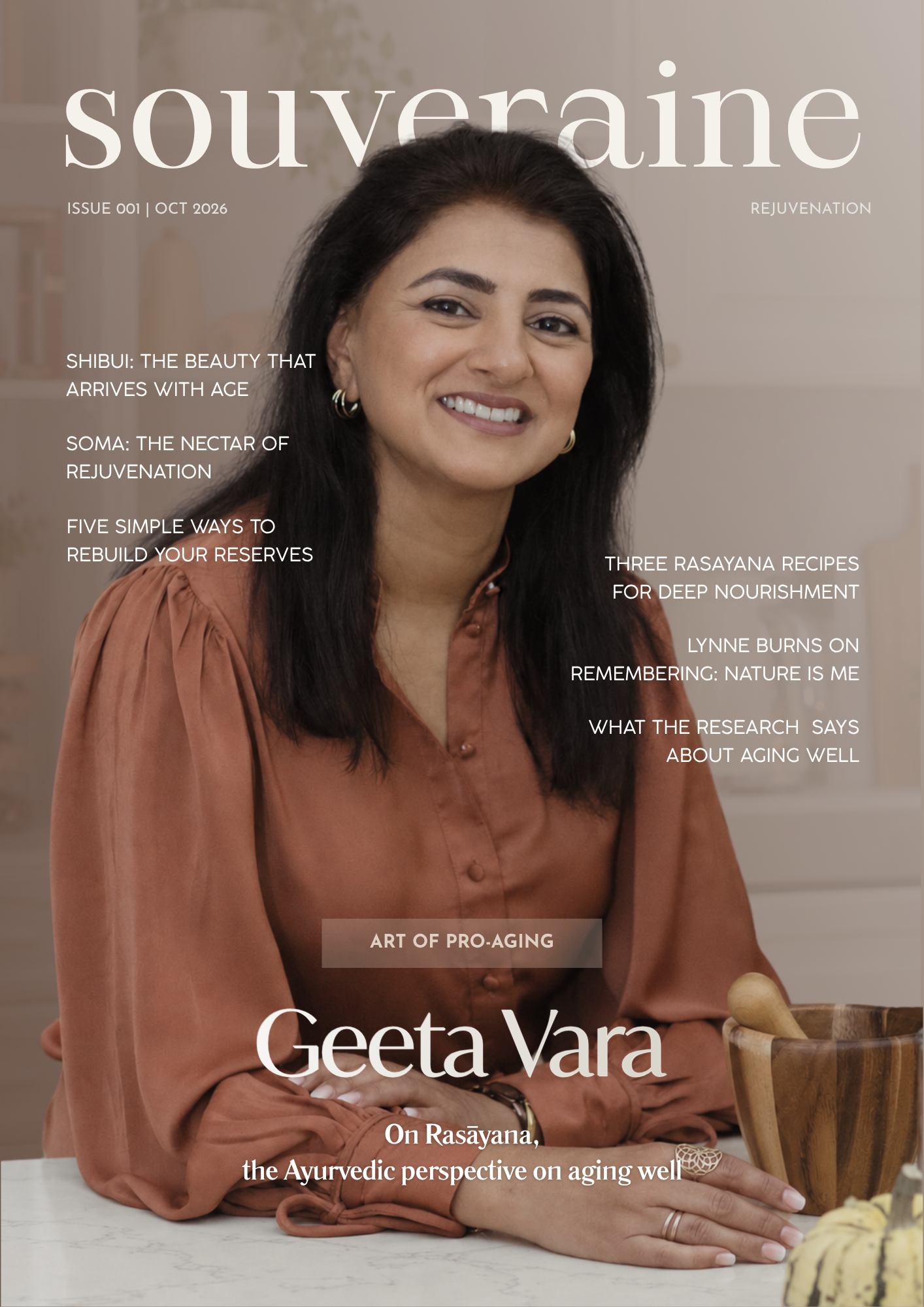 Souveraine, Geeta Vara on the cover