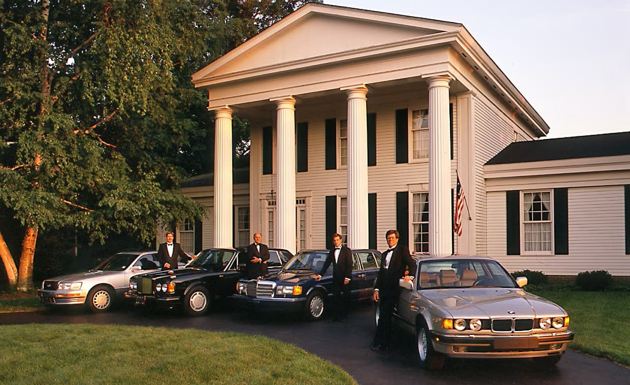 Lexus LS400, Bentley Turbo R, Mercedes-Benz 560SEL, BMW 750iL | Dick Kelley | Car and Driver
