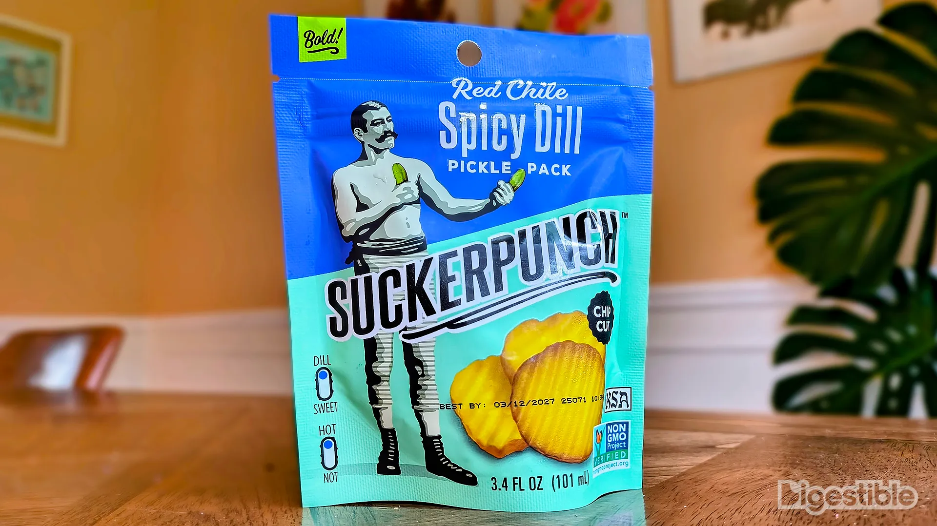Spicy Dill pickle pouch.