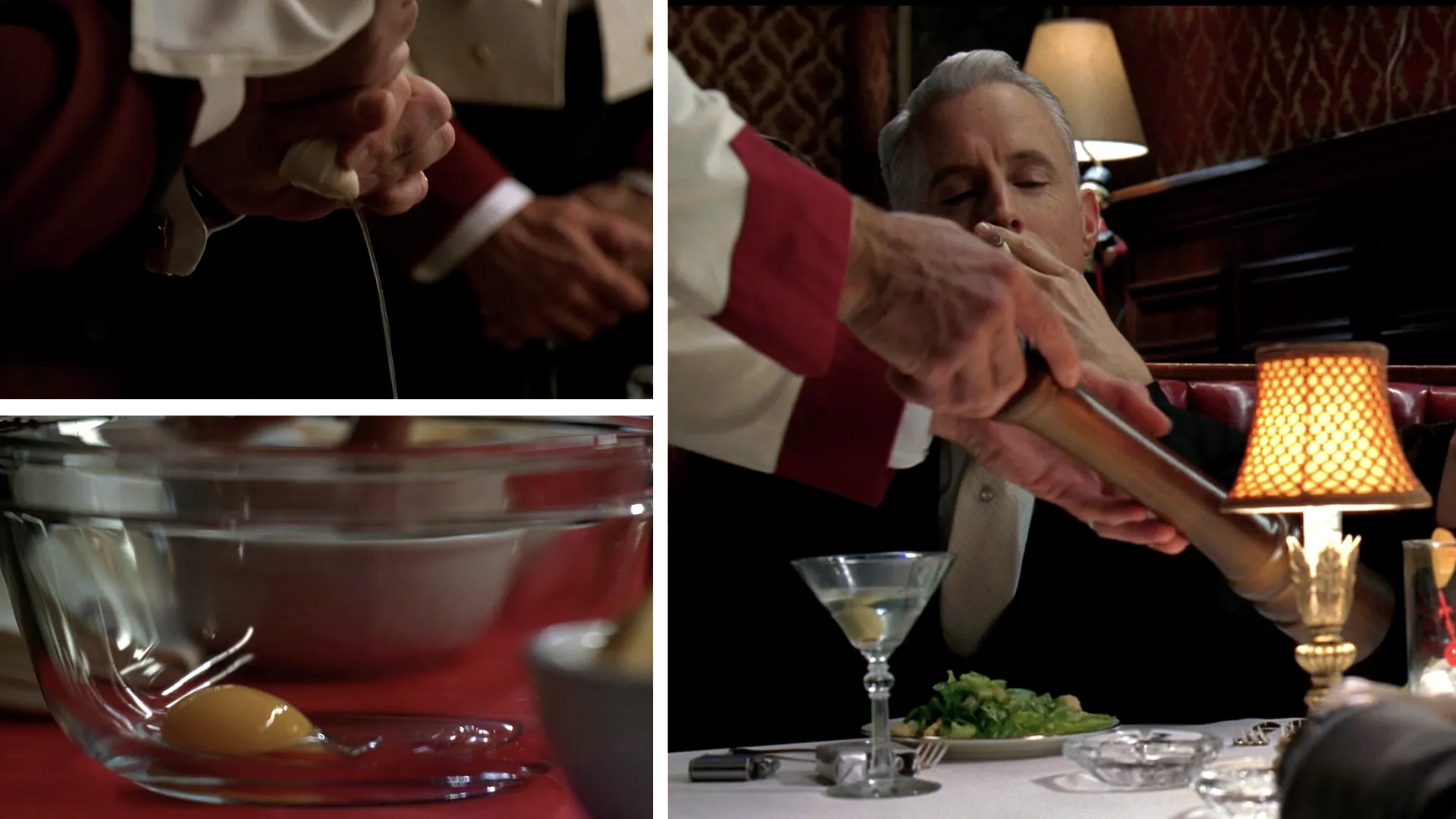 Caesar Salad being made table side.