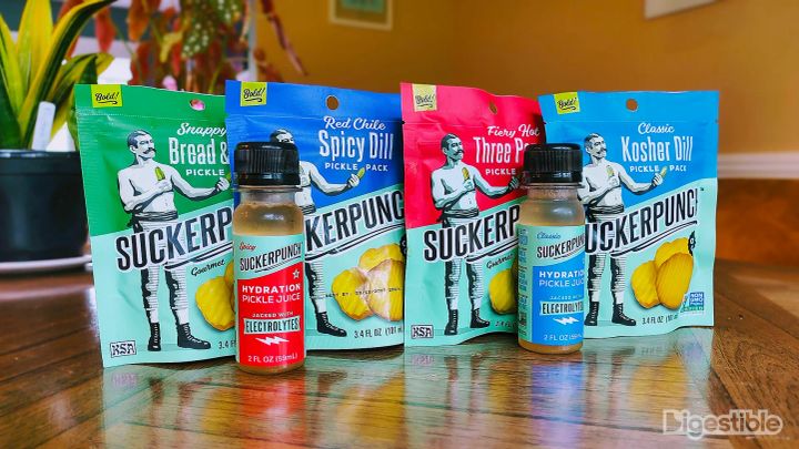 SuckerPunch pickle pouches and shooter drinks.