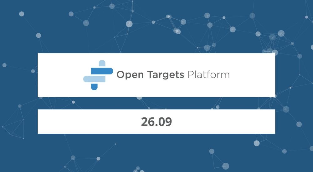 Graphic reads: 26.09 Open Targets Platform