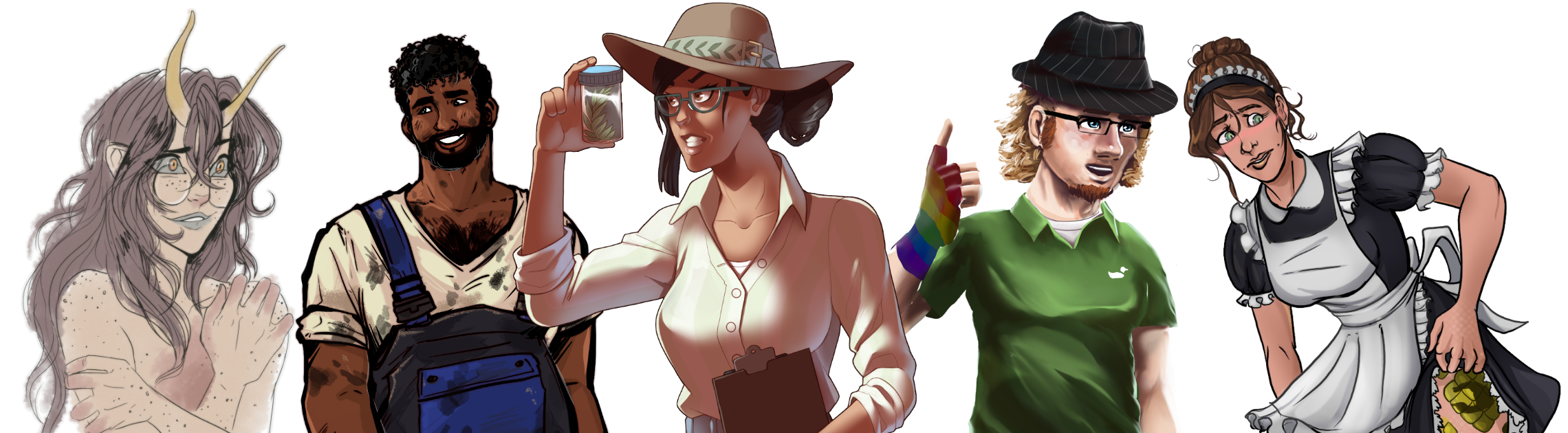 The Poet, The Builder, The Gardener, The Nephew, The Maid