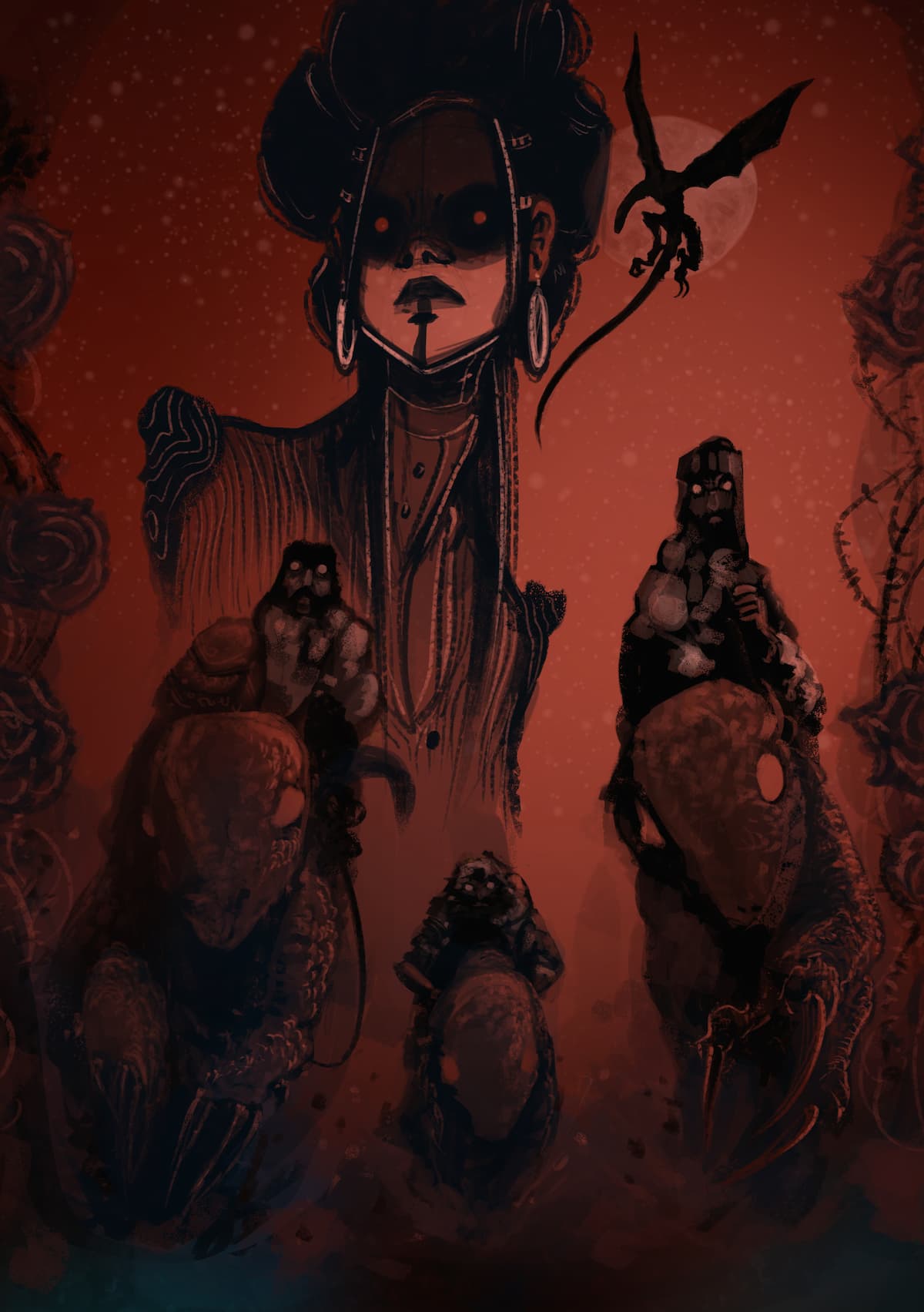 cover to This Rose Will Never Die, a queen and her cancerous knights