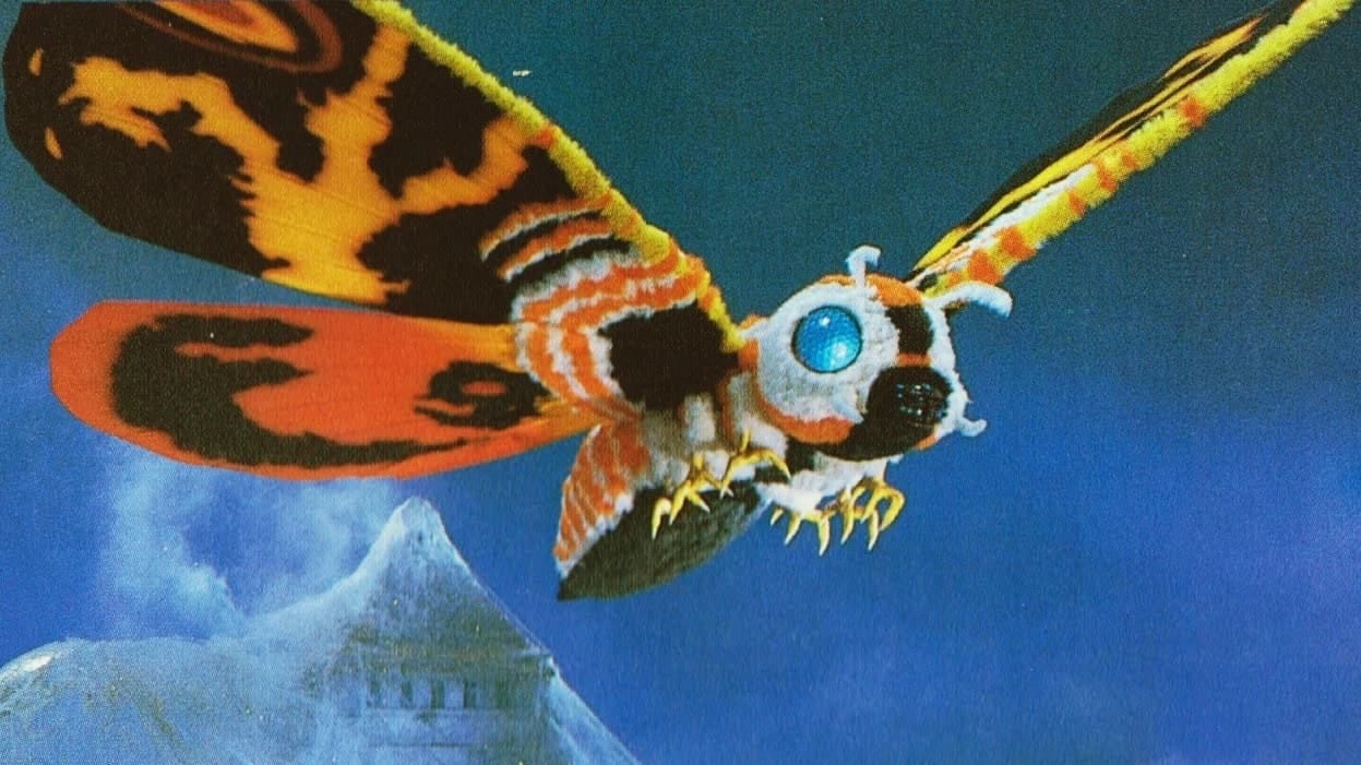 A movie still of Mothra, the giant moth kaiju. Also the best one.