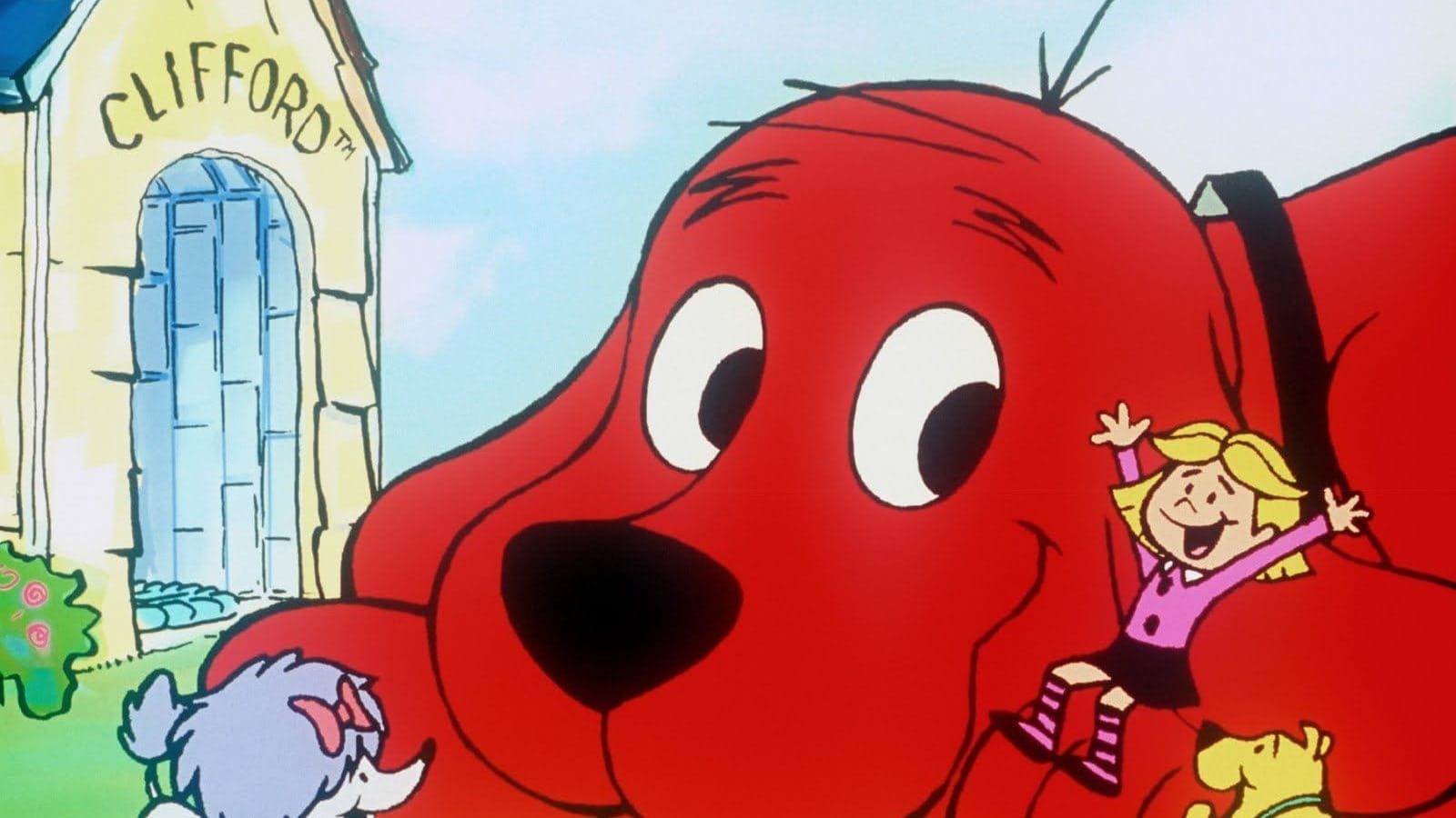An image of Clifford the Big Red Dog. Technically a kaiju, definitely loves you.