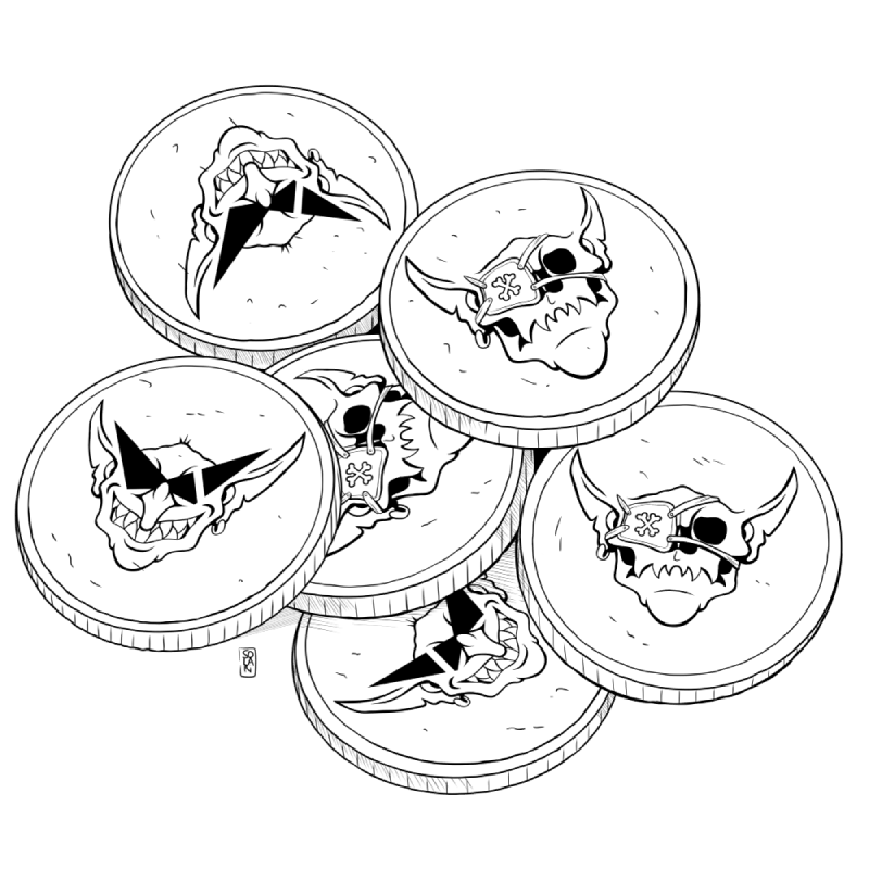 The illustration of Goblin Luck Coins