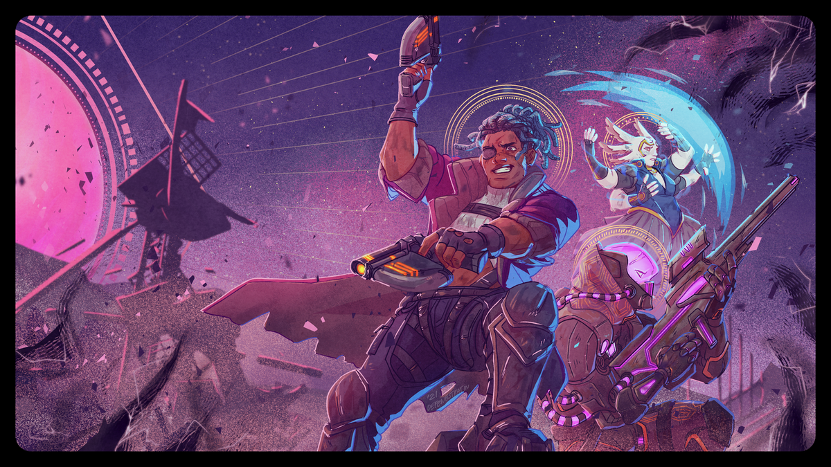 A group of science-fiction heroes, taking a stand against a galactic foe