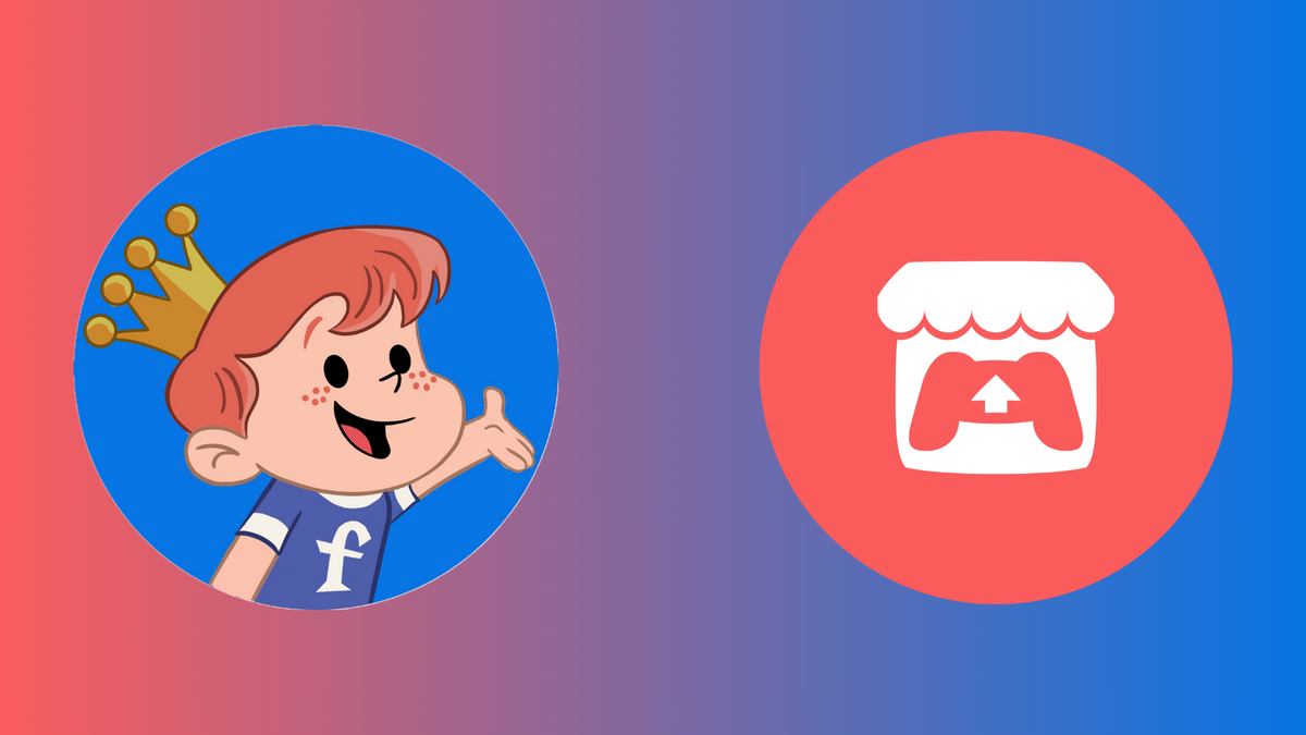 Funko's logo, a boy in a crown and blue "f" shirt, beside itch.io's storefront and controller logo.
