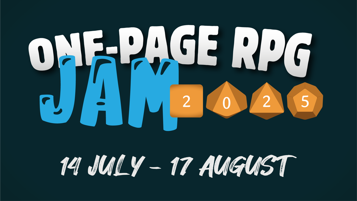 The One-Page RPG Jam is back for 2025