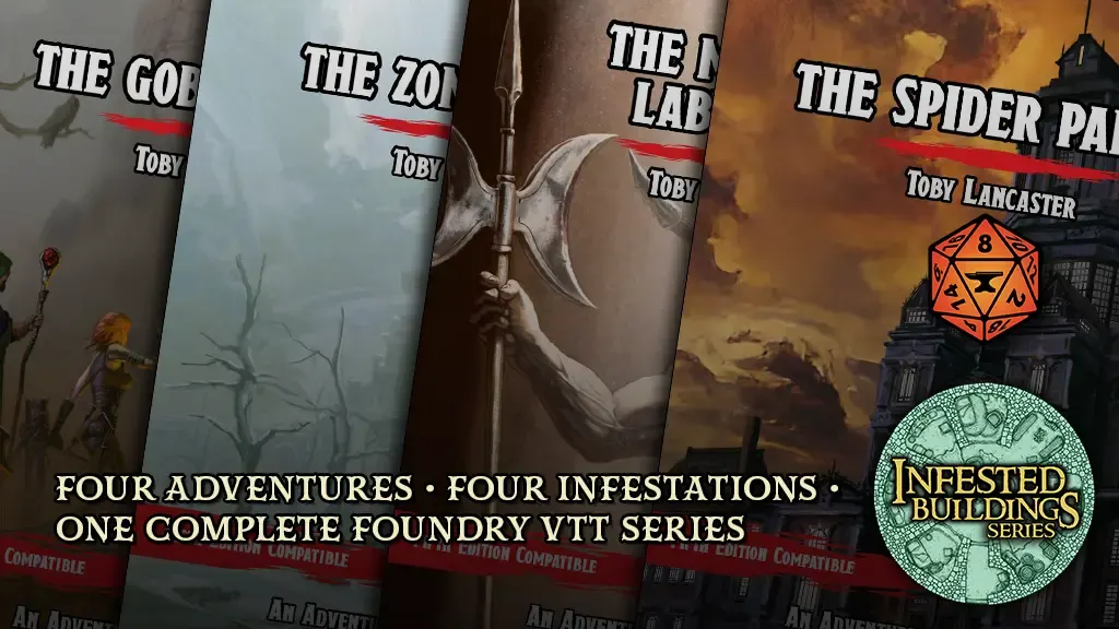 Infested Buildings Series, from Toby Lancaster [DR Games] is coming to Foundry VTT!