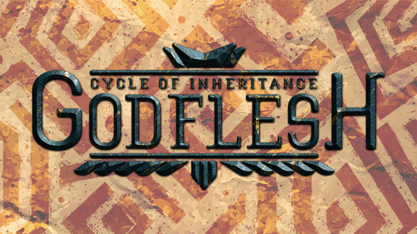 Logo for "Godflesh: Cycle of Inheritance" tabletop role-playing game. 