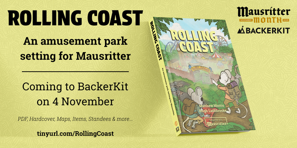 Amusement park setting for Mausritter, launching on BackerKit