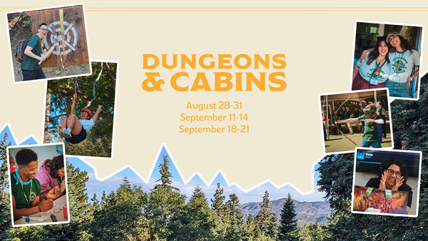 A snapshot of what Dungeons & Cabins, a D&D summer camp for adults, looks like in Southern California.