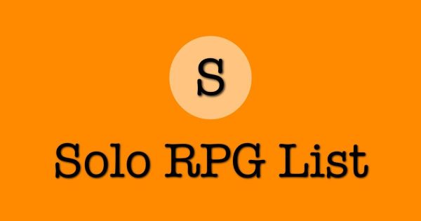 Logo for the Solo RPG List - it's so orange!