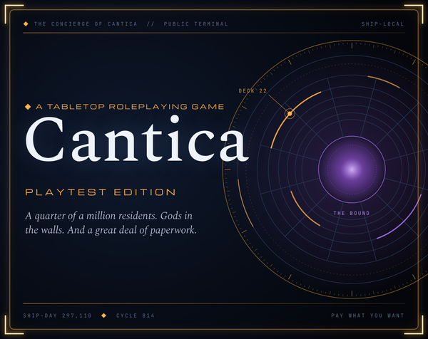 TTRPG Playtest: Cantica