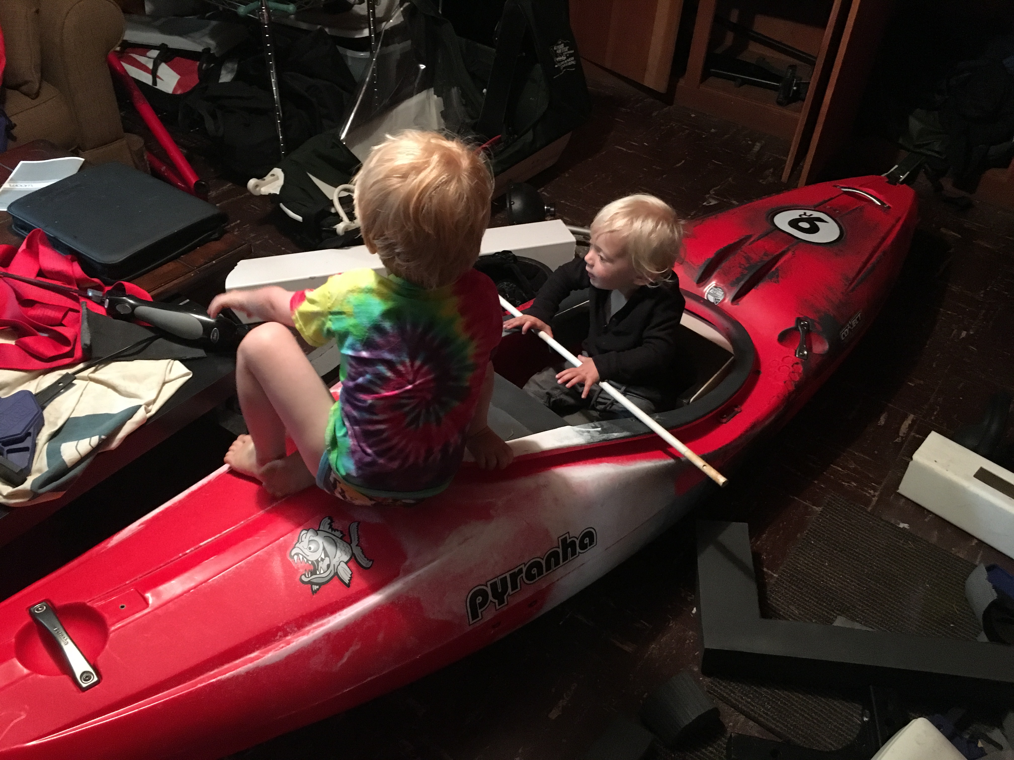 The boys...helping?