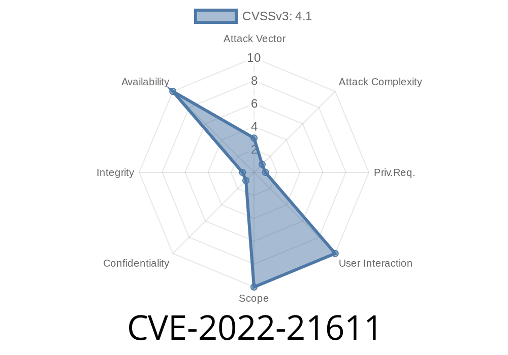 CVE-2022-21611 My MySQL Server is affected by a vulnerability in InnoDB. Versions affected are 8.0.30 and earlier.