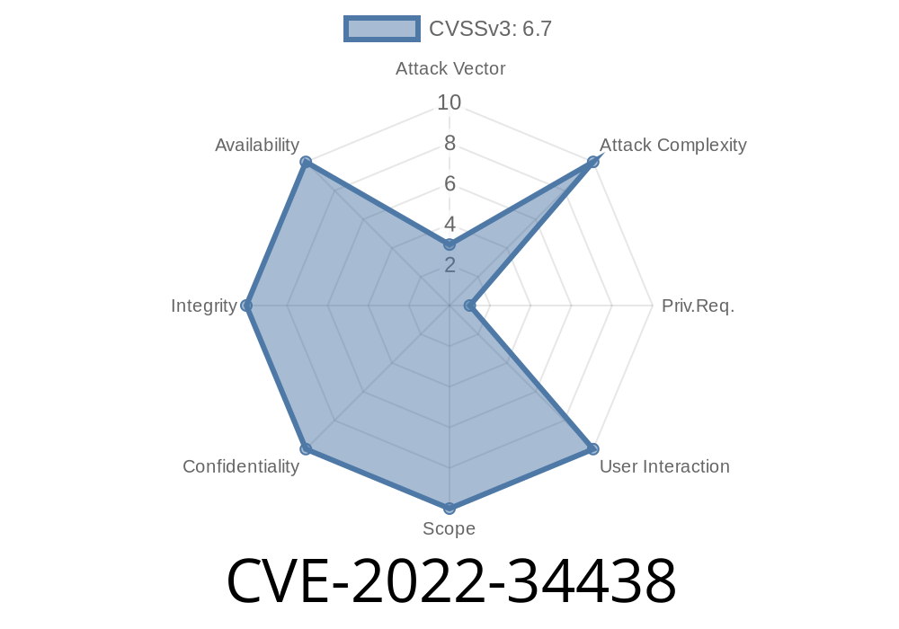 CVE-2022-34438 Dell PowerScale OneFS versions 8.2.x-9.4.0 contain a privilege context switching error. A local authenticated malicious user with high privileges could potentially exploit this vulnerability, leading to system compromise.