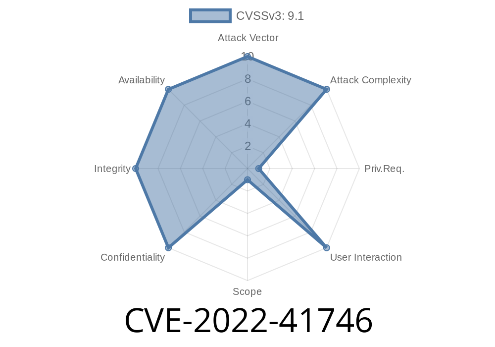 CVE-2022-41746 An attacker with access to the console on an affected installation could escalate privileges and modify agent groupings.