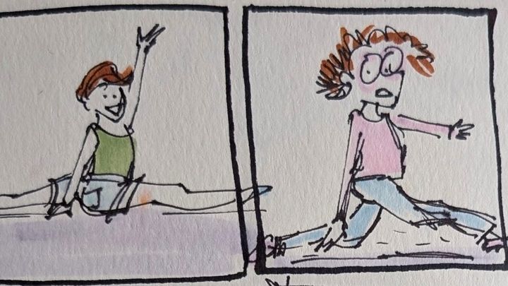 a comic about attempting rhythmic gymnastics
