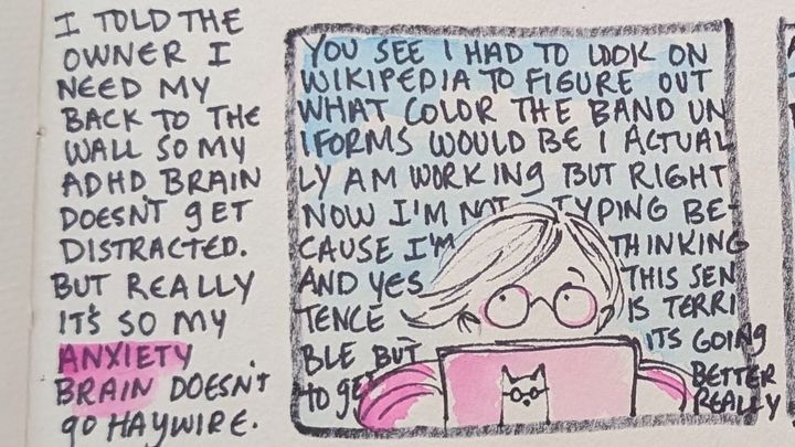 a comic about having your back to the wall (literally)