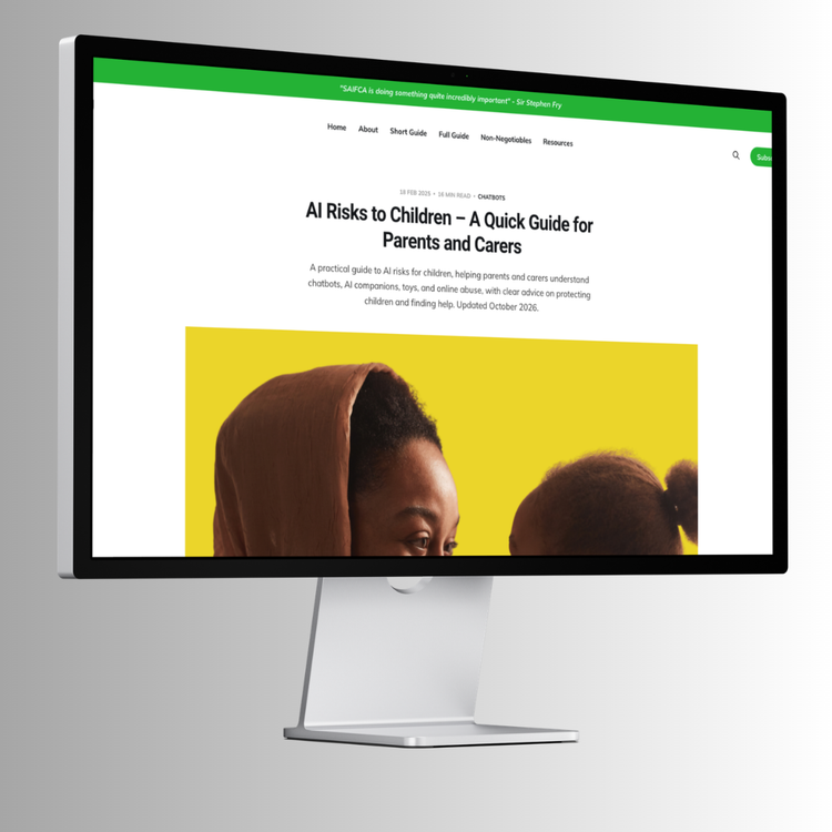 Fully Updated Guides to AI Risks to Children Now Available