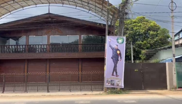 One of several banners that have appeared in Jaffna expressing support for Seeman in the lead-up to the Tamil Nadu elections.
