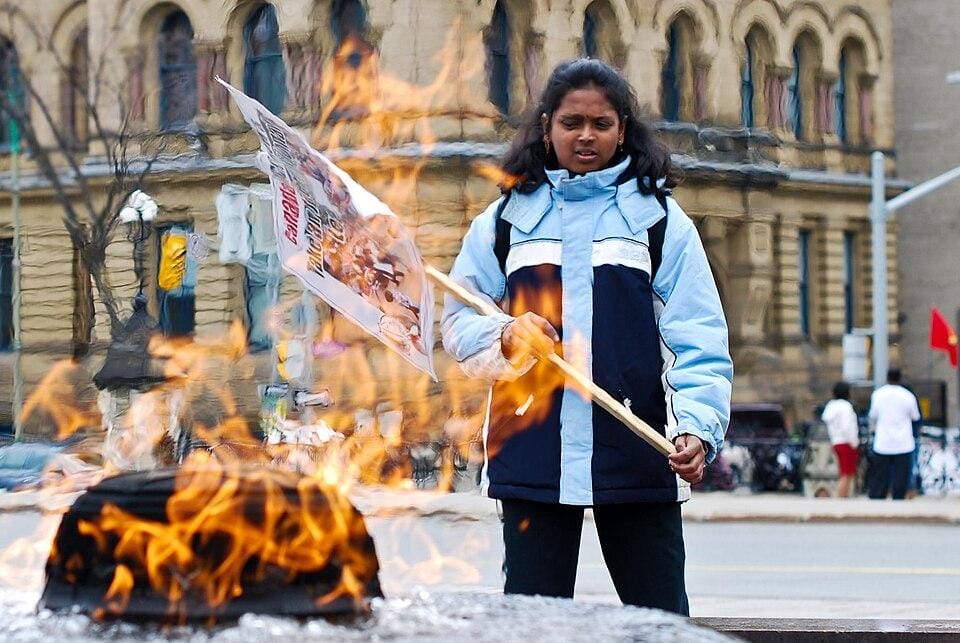 Emotive rhetorics influencing future generations happen with regular frequency to coincide with commemoration events organised by the Tamil diaspora. These events are usually conducted at highly visible venues creating an environment of fear and paranoia. Whilst many of these fears over-estimate the abilities of the diaspora, it is clear that within such a climate, no state could accede to political settlements involving significant power devolution. Source: Wikimedia Commons