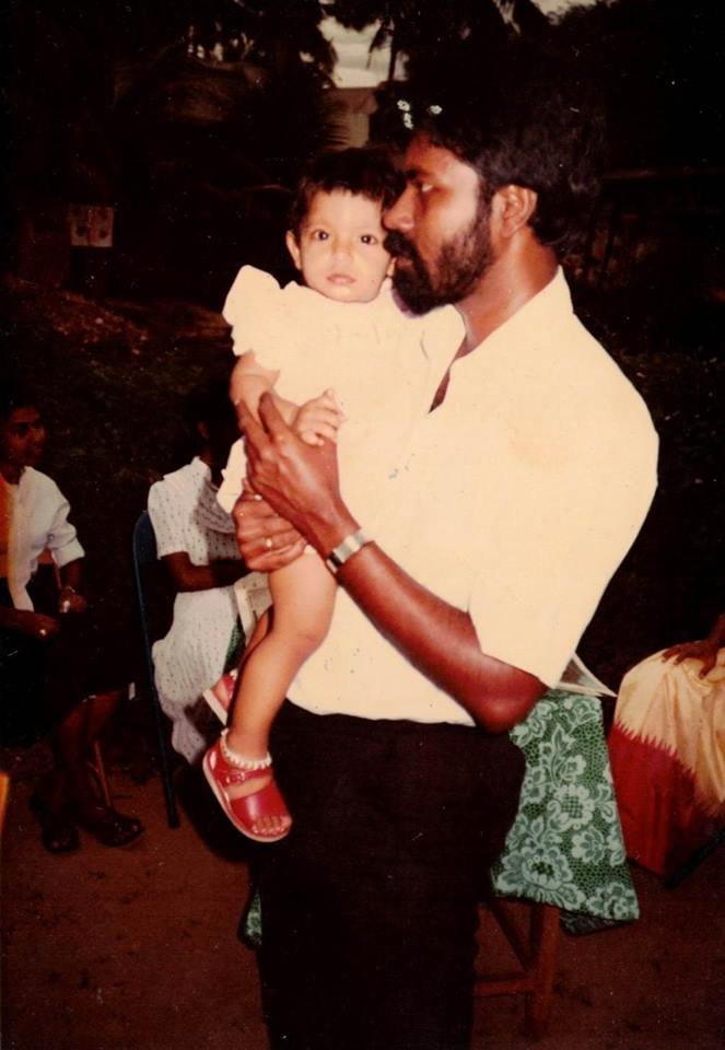 K. Pathmanabha with a child during the years of Sri Lanka’s Tamil militant movement.