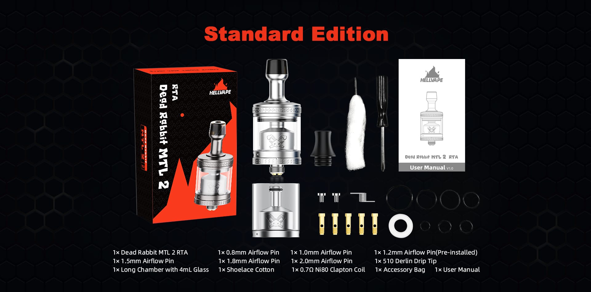 Contenu du coffret standard Dead Rabbit MTL 2