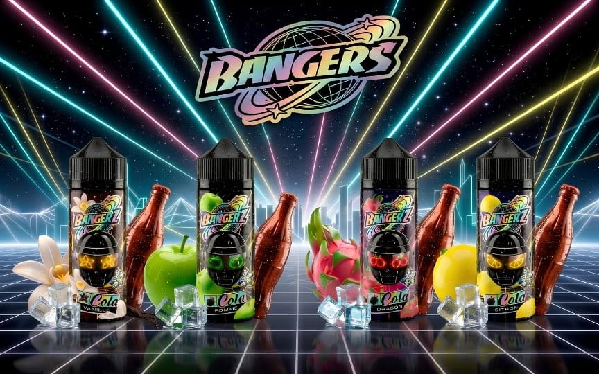 La gamme Banger'z de CDS Lab met en scène ses sept recettes de cola dans un visuel inspiré de la French Touch.