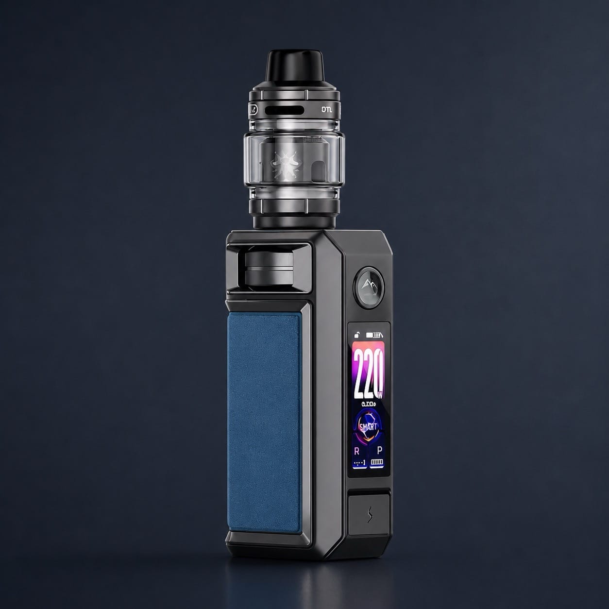 VOOPOO Drag 6 Denim équipée du clearomiseur UFORCE-X II et de son écran TFT 1,66 pouce