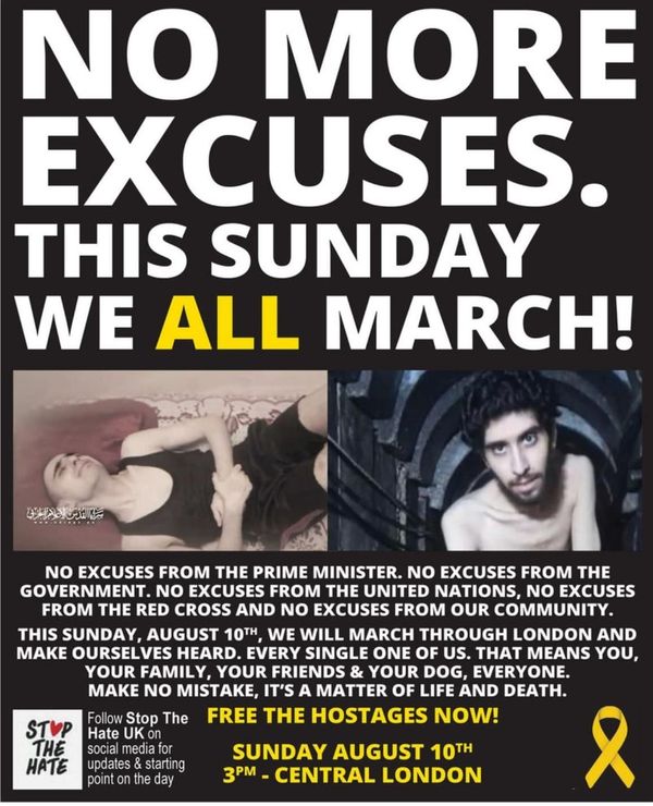 No More Excuses—March for the Hostages | 2025-08-10