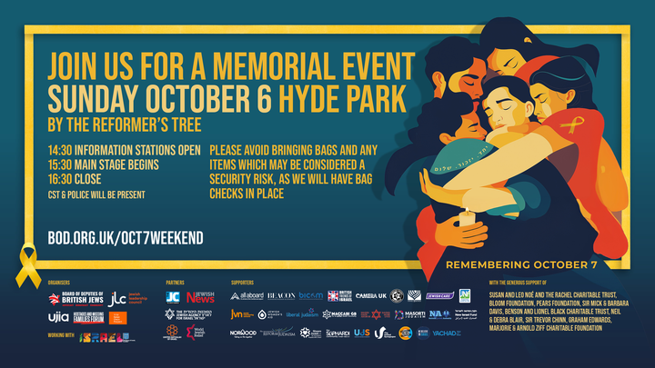 Remember October 7 in London This Weekend