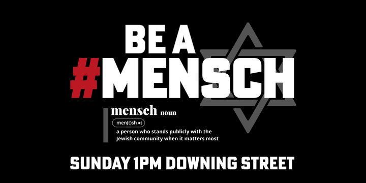 Join the #mensch contingent on the rally against anti-Semitism this Sunday
