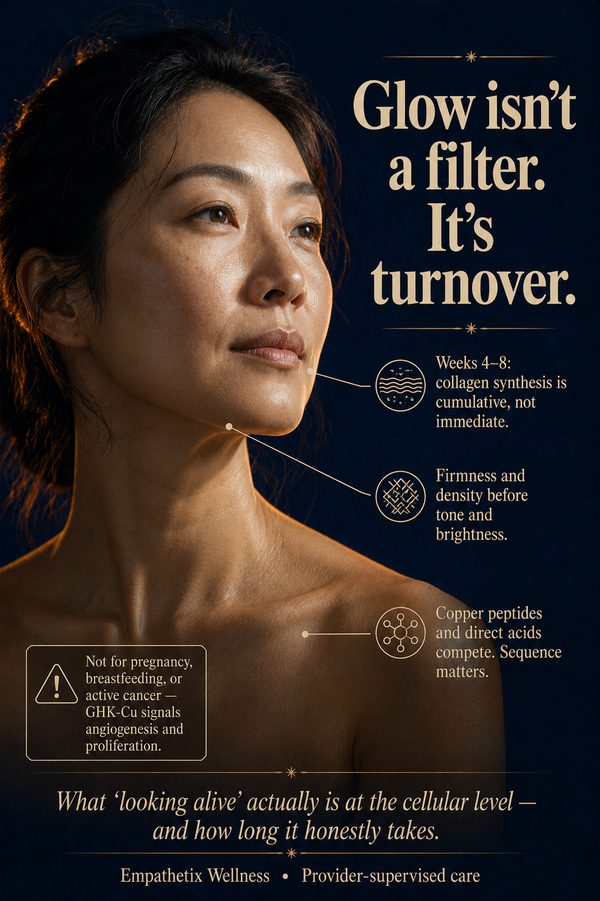 The Glow Stack — GHK-Cu, Skin Regeneration, and the Science of Looking Like Your Cells Are Actually Alive