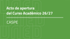 Inauguración del curso académico en la UNED de Caspe