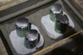 The melds still quite hot set in dry sand with aluminium cans used as spree extensions that provide more head pressure.