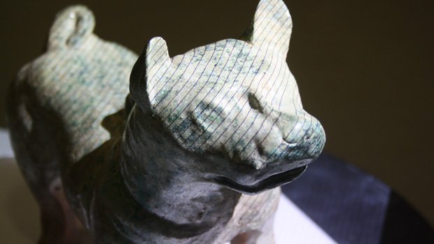 An original 2,000 year-old Han Dynasty Dog being scanned by Initiion