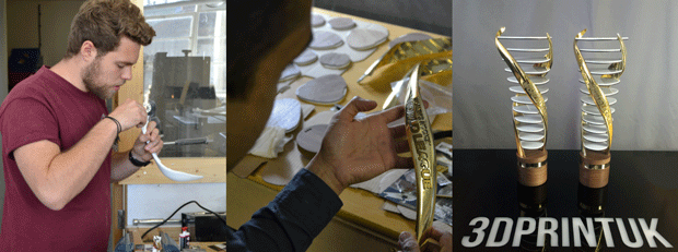 3DPRINTUK putting Finishing touches to the trophy