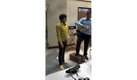 Howard being scanned