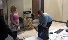 Bernadette being scanned