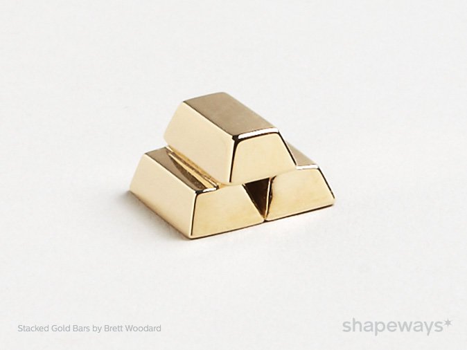 Shapeways gold bars