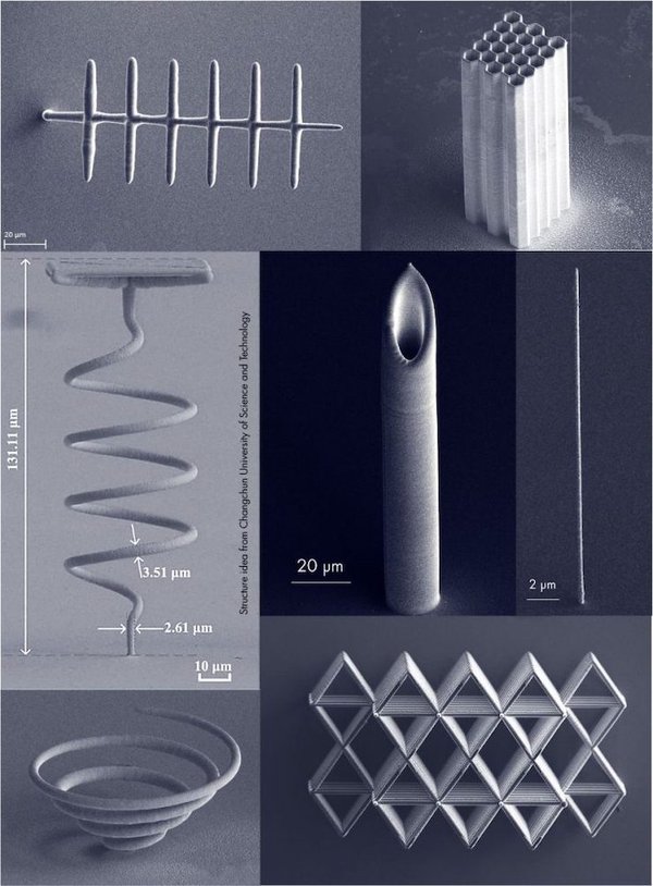 Exaddon 3D printed structures