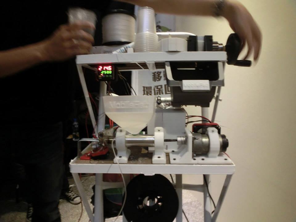 The filament extruder close up