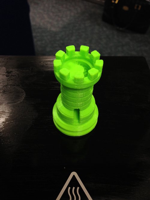 Our first finished part! Our first finished part!